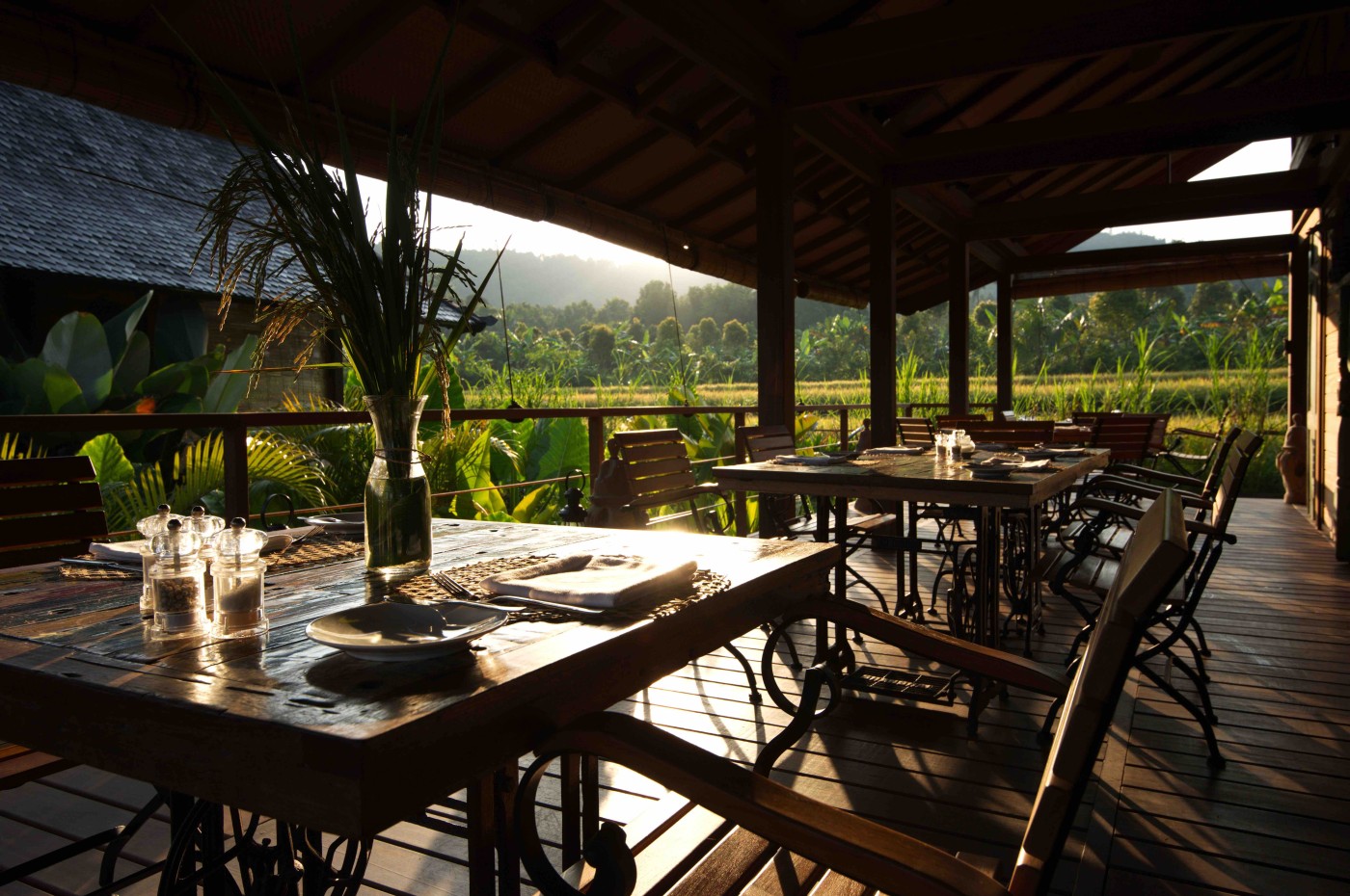 restaurant at Sanak Retreat, Munduk, Bali, Indonesia