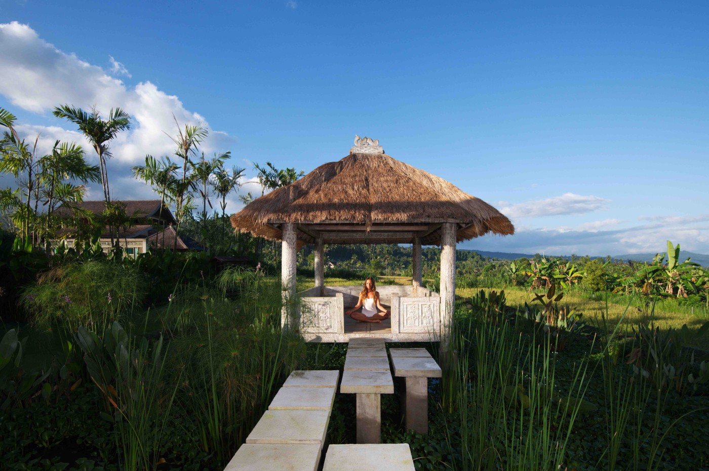 yoga at Sanak Retreat, Munduk, Bali, Indonesia