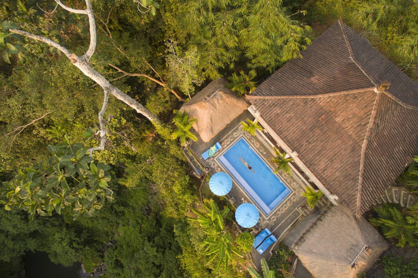 Aerial of Villa Kalisat, Ubud, Bali, Indonesia