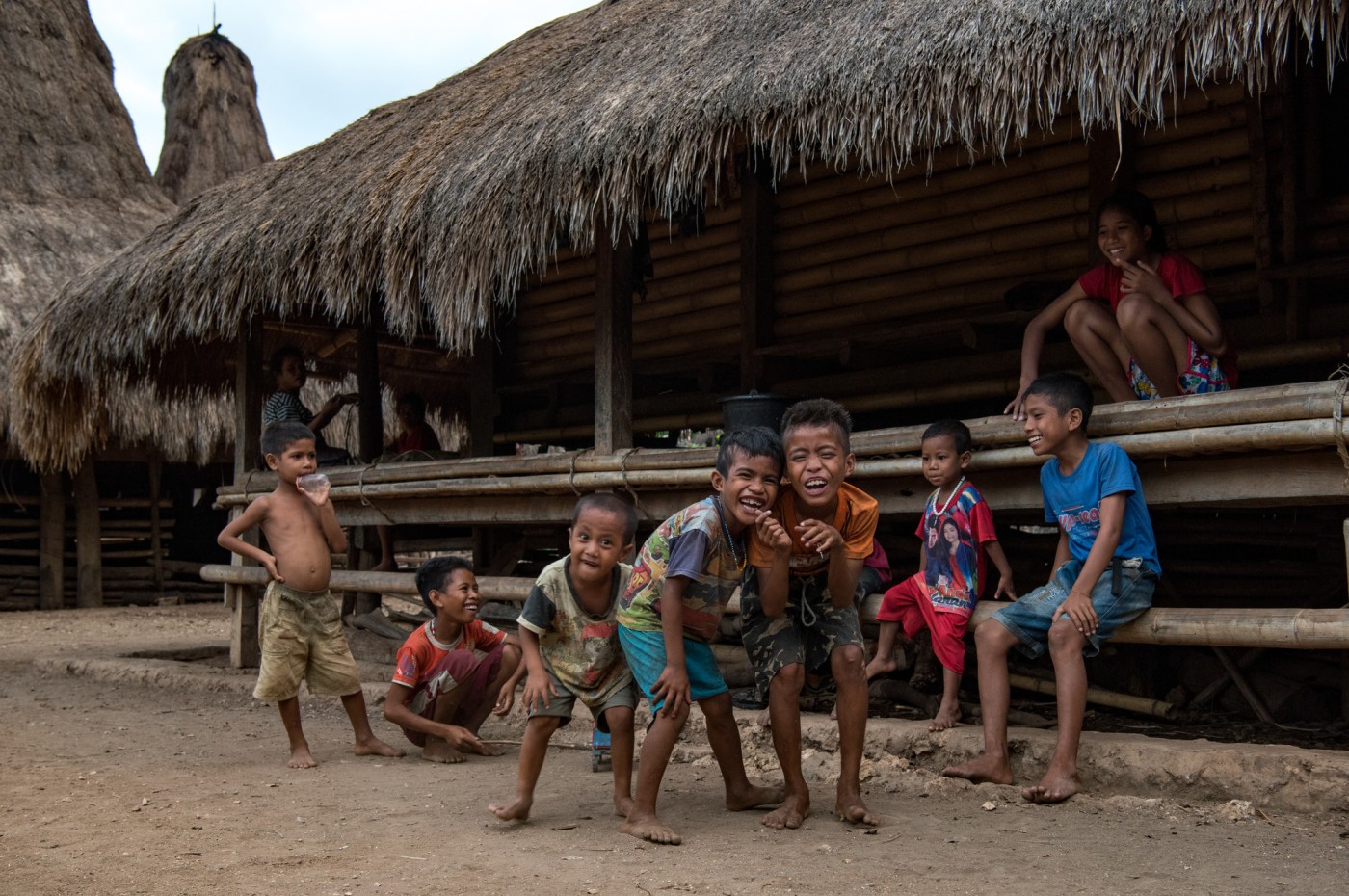 local kids at NIHI Sumba, Indonesia