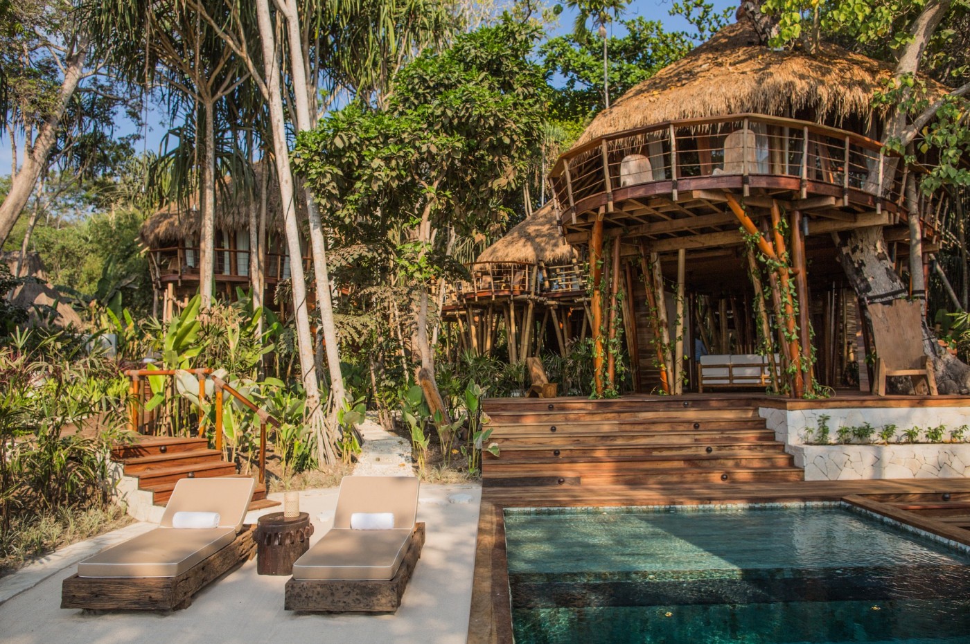 pool villa treehouse at NIHI Sumba, Indonesia