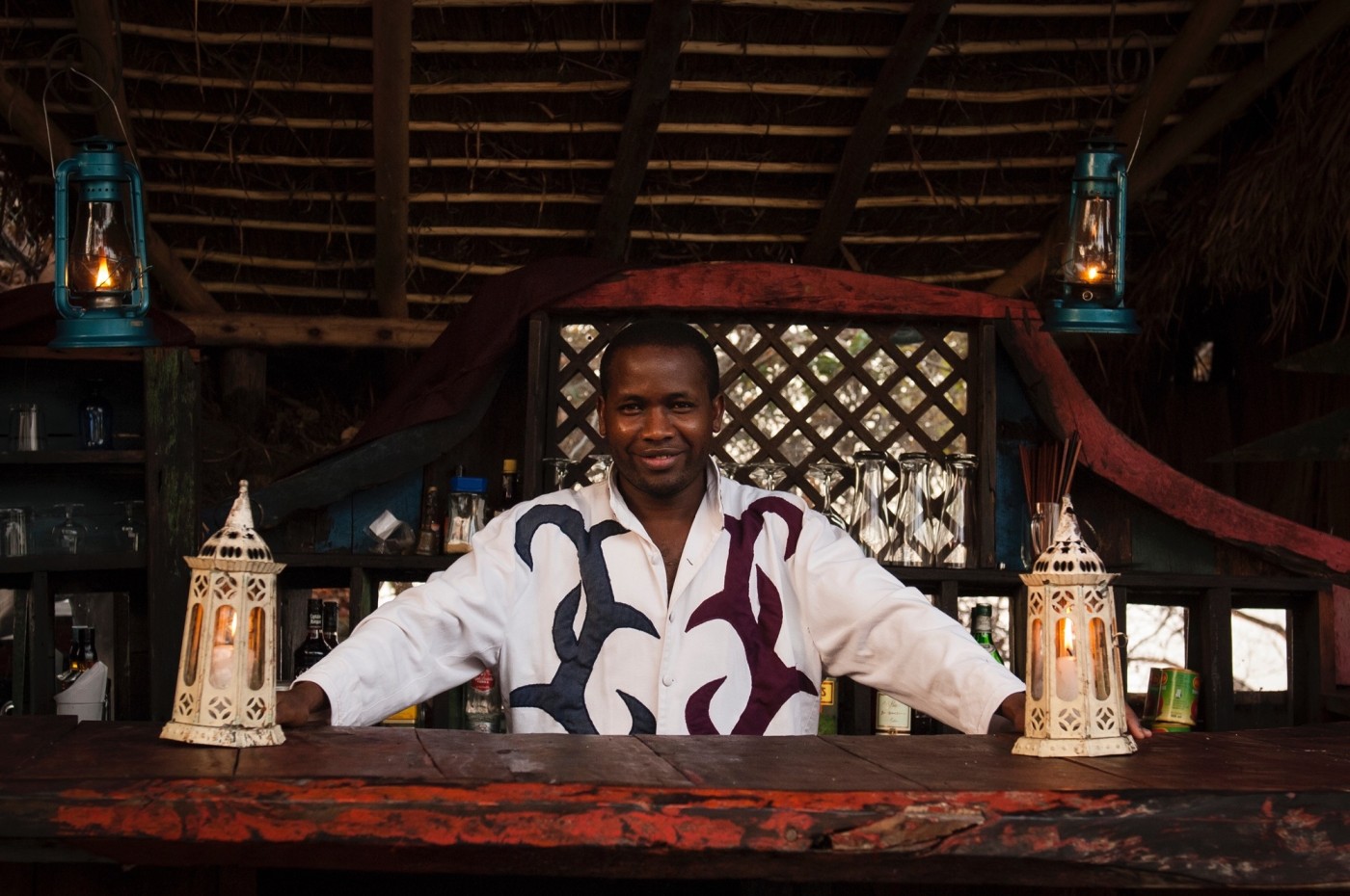 Bartender at Greystoke Mahale, Tanzania