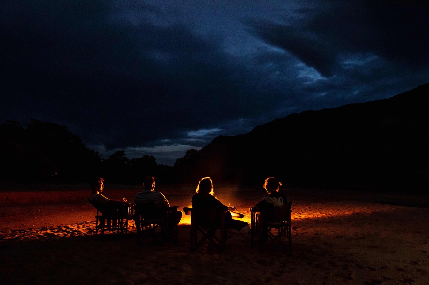 Bonfire at Wayo Manyara Green Camp, Tanzania