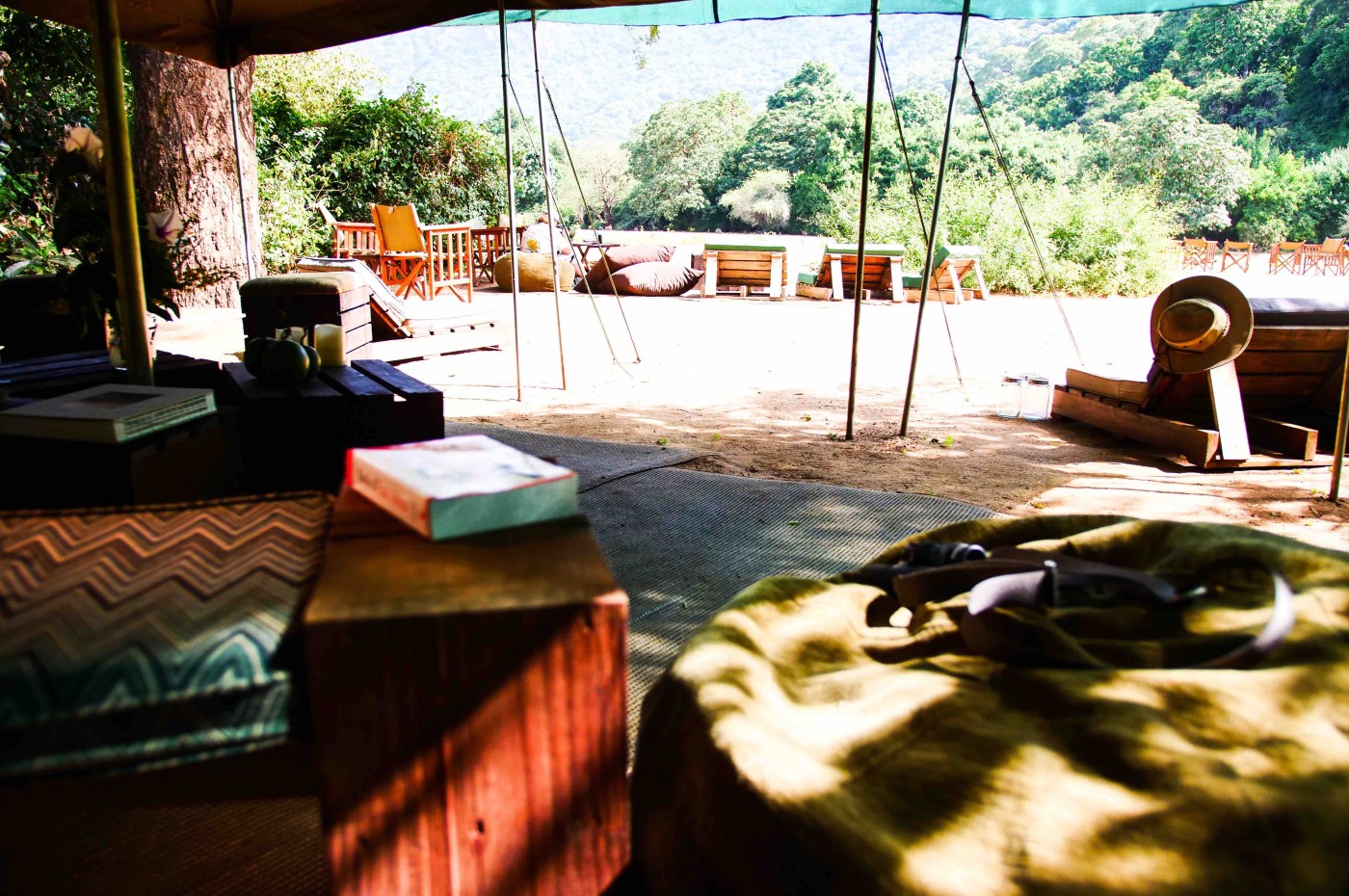 lounge area and view at Wayo Serengeti Green Camp, Tanzania