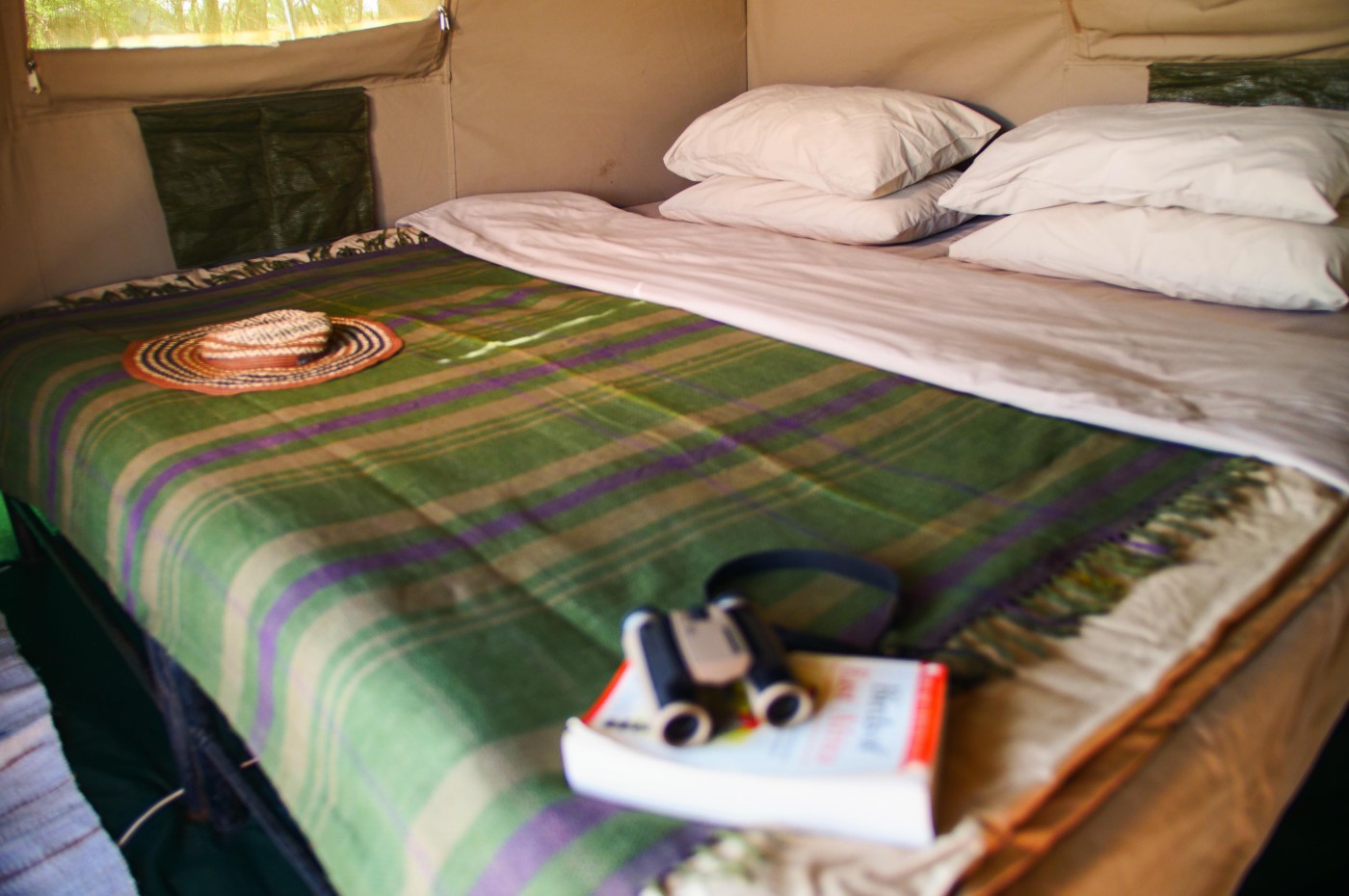 Bed at Wayo Walking Safari Camp, Serengeti, Tanzania